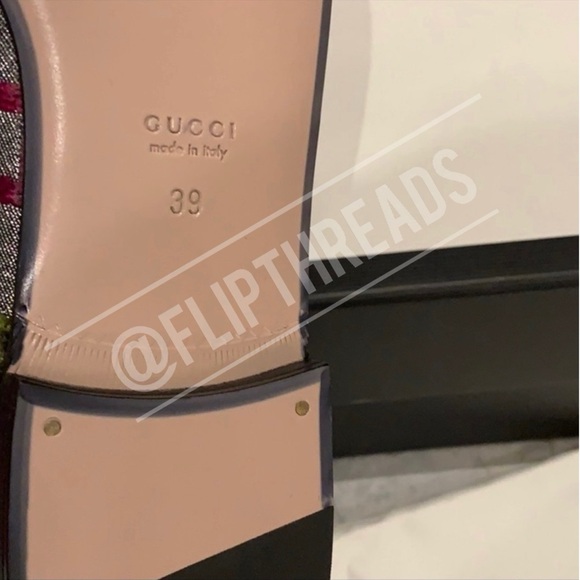 Authentic Gucci Princetown Velvet G Lurex Loafers - Picture 6 of 8